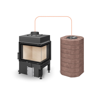 Wkład kominkowy Romotop DYNAMIC R/L 3G S 55.44.42.21M  z akumulacją