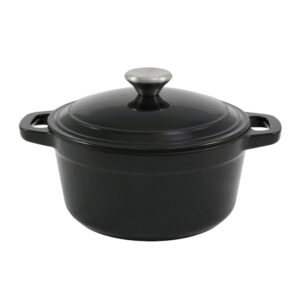 Garnek żeliwny z pokrywką 3,8 l czarny
