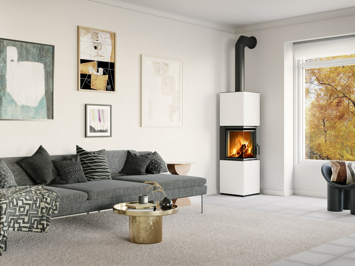 Designerski kominek Romotop HARMONY R/L HA ceramika z akumulacją - obrazek 3