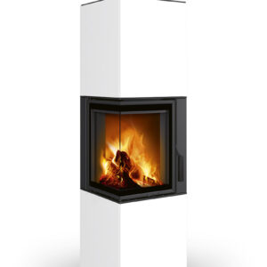 Designerski kominek Romotop HARMONY R/L HA ceramika z akumulacją