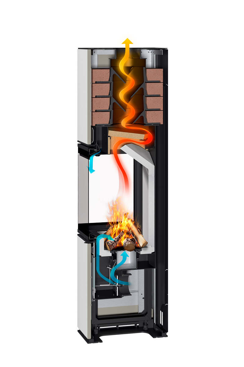 Designerski kominek Romotop HARMONY R/L HA metal z akumulacją - obrazek 4