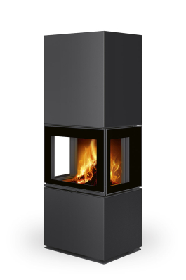 Designerski kominek Romotop LERA C GH metal z akumulacją