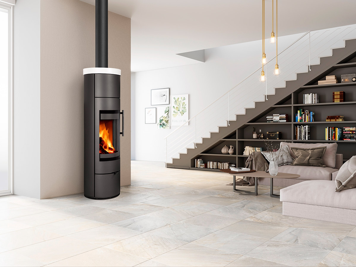 Piecyk Kominek Romotop LUANCO N 01 Akumulacyjny ceramika - obrazek 4