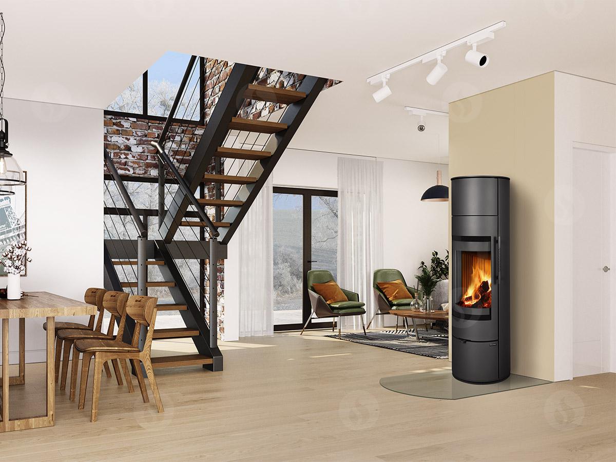 Piecyk Kominek Romotop LUANCO N03 Akumulacyjny metal - obrazek 2