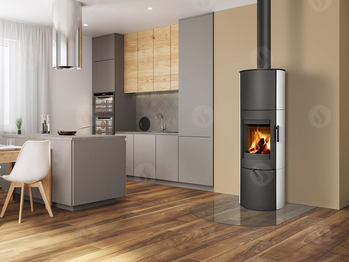 Piecyk Kominek Romotop LUGO N01 Akumulacyjny ceramika - obrazek 4