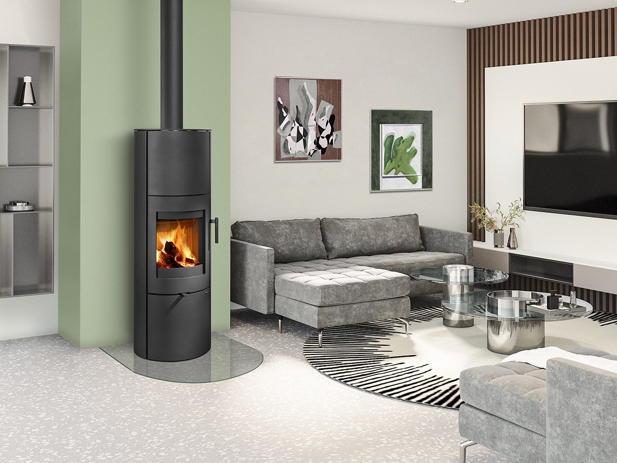 Piecyk Kominek Romotop LUGO N03 Akumulacyjny metal - obrazek 2