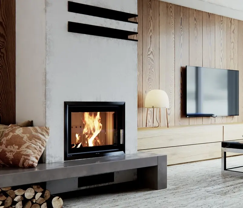 KOMINEK WKŁAD KOMINKOWY Z PŁASZCZEM WODNYM DEFRO RIVA M SHORT - obrazek 5