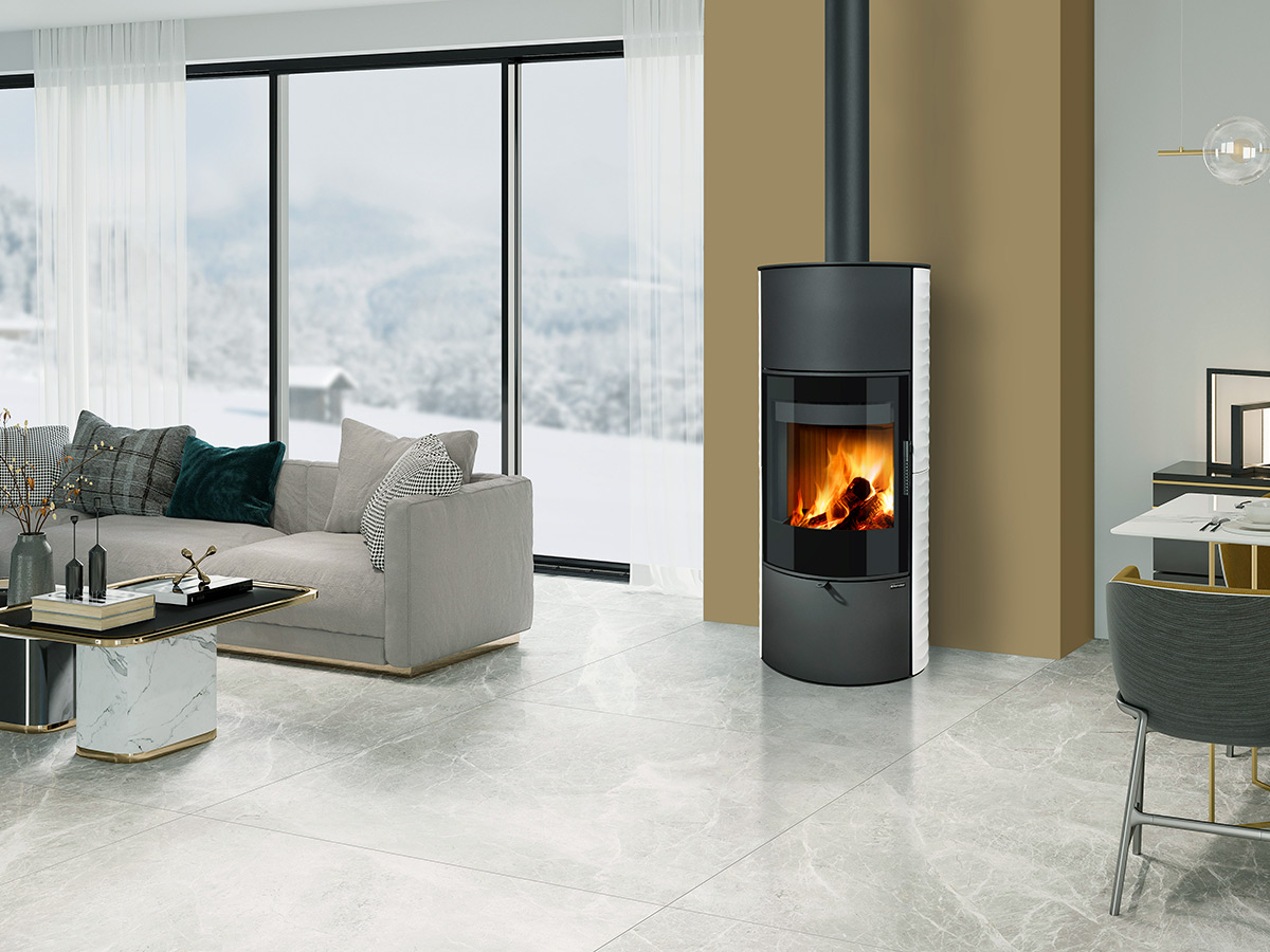 Kominek Piecyk Romotop SONE G H ceramika ryflowana z akumulacją - obrazek 2