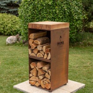 STOLIK 48/48/96 z drewnianą deską