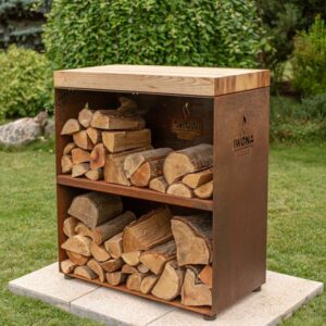 STOLIK 48/96/96 z drewnianą deską